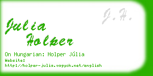 julia holper business card